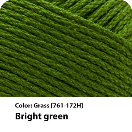 Lion Brand 24/7 Cotton Yarn, Yarn for Knitting, Crocheting, and Crafts, Grass, 3 Pack