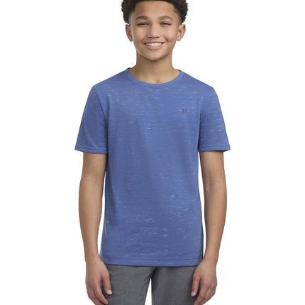Hurley Boys' Soft Basic Cloud Slub T-Shirt, Shoreline Blue, Small