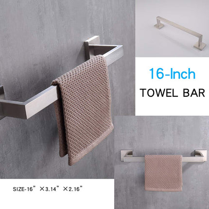 TASTOS 3-Piece Bathroom Hardware Set Brushed Nickel