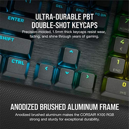 Corsair K100 RGB USB Black Mechanical Keyboard US English