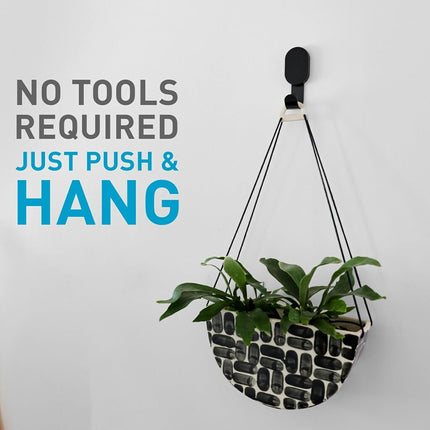 3M CLAW 15 lb. 2 Drywall Black Hooks & 2 Extra Picture Hangers, Heavyweight Hanging Solution for Backpacks, Jackets, Pictures and Room Decor, Cute Wall Hooks - 4 Pack