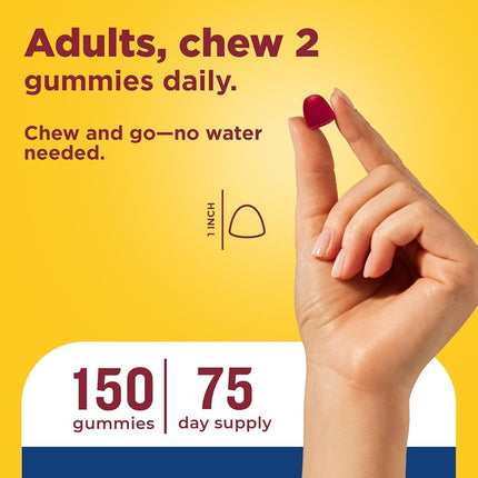 Nature Made Multi for Him, Multivitamin for Men for Energy Metabolism Support, Mens Multivitamins, 150 Gummy Vitamins and Minerals, 75 Day Supply