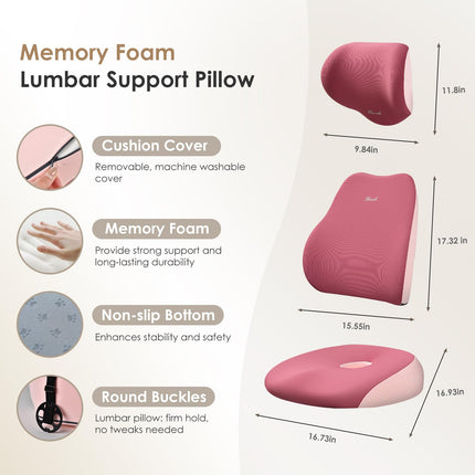 FLORICH Seat Cushion and Lumbar Support Pillow