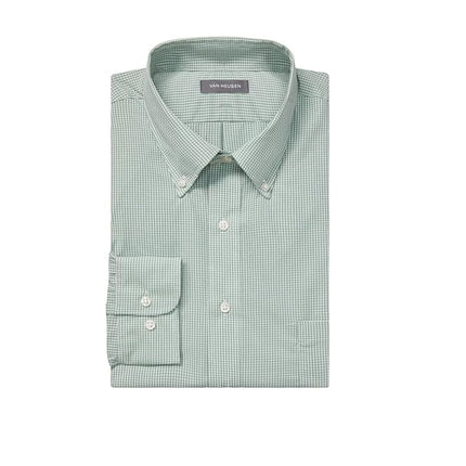 Van Heusen Men's 13v0225regular Dress Shirt, Green Chicory, L UK