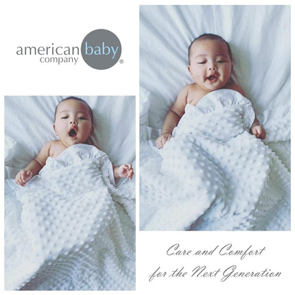 American Baby Company Parure de lit 3 pièces pour mini-lit de bébé/lit parapluie Heavenly Soft Minky Dot, blanc, pour garçons et filles