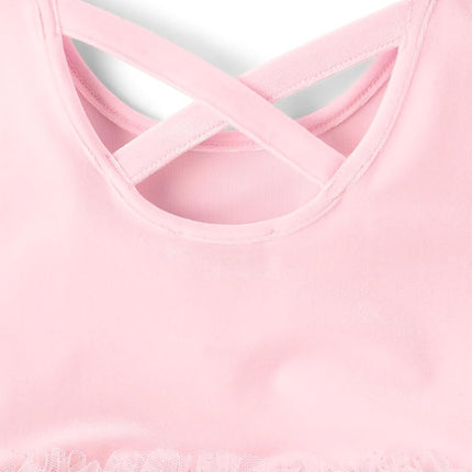The Children's Place Baby Girls' and Toddler Long Sleeve Tutu Dress, Rose Mist, 5T