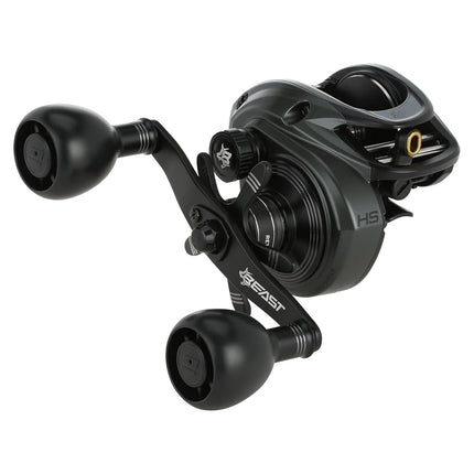Abu Garcia Beast Low Profile Baitcasting Reel | Freshwater & Saltwater Predator Casting Fishing Reel | 5.8:1 Gear Ratio | Power Stack Carbon Drag | Aluminium Body | 3000 | Left Hand
