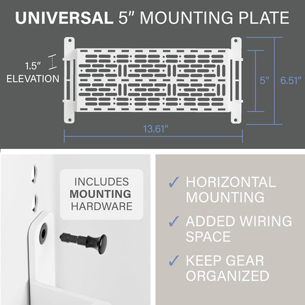 Legrand - OnQ 9 In. Media Enclosure, Wall Cable Management to Organize System Devices, Home Networking Panel Dual Purpose In Wall Enclosure for Device Storage, Media Box, White, ENP0905NAV1