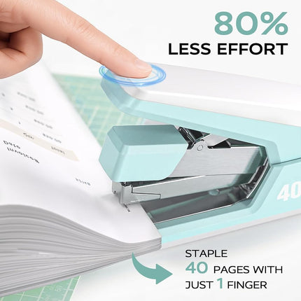Marsrock Heavy Duty Stapler for Desk with 40-50 Sheet, 2000 Staples, Green