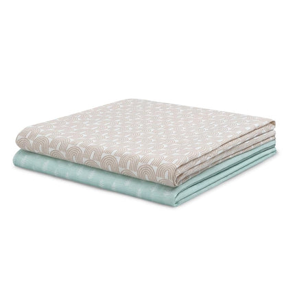 Delta Children 100% Cotton Muslin Baby Receiving Blankets for Girls and Boys � 47x47 Inches (Pack of 2), Neutral Boho