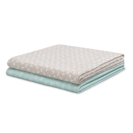 Delta Children 100% Cotton Muslin Baby Receiving Blankets for Girls and Boys � 47x47 Inches (Pack of 2), Neutral Boho