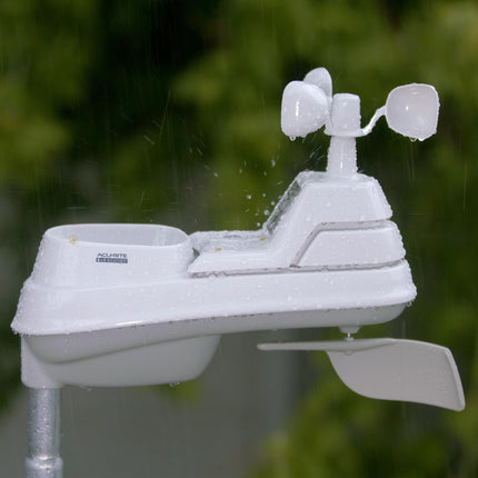 Estación meteorológica inalámbrica AcuRite Iris (5 en 1) para interiores y exteriores, para temperatura y humedad interiores y exteriores, velocidad y dirección del viento y lluvia, con pantalla digital (01512M)