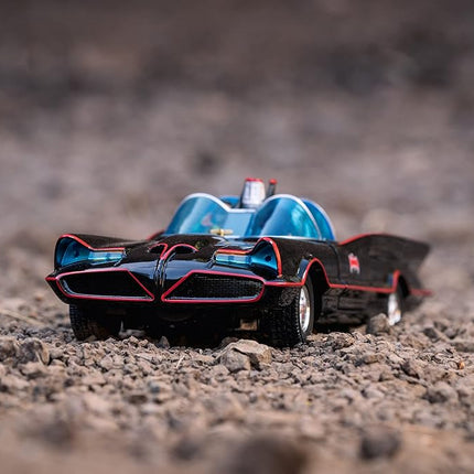 DC Comics 1:24 Classic TV Series Batman Batmobile Die-Cast Car & 2.75" Batman, Robin, Penguin, & The Joker Figures
