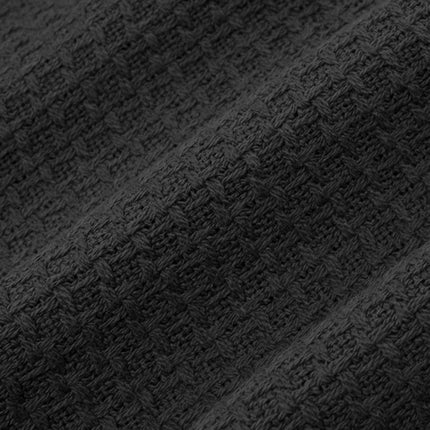 Sweet Home Collection 100% Fine Cotton Blanket Luxurious Weave Stylish Design Soft and Comfortable All Season Warmth, Full/Queen, Black