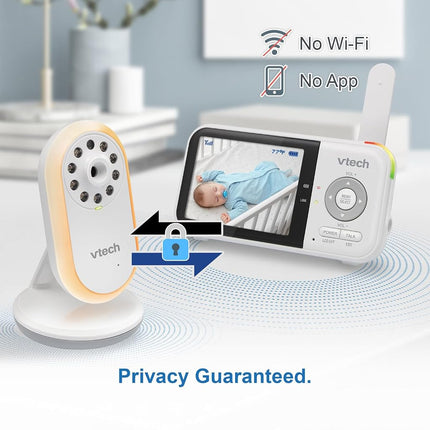 VTech VM3258 2.8" Digital Video Baby Monitor with Night-Light, Two-Way Audio, and Temperature Sensor