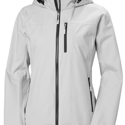 Helly Hansen Women's W Crew Hooded Jacket 2.0, Grey Fog, S
