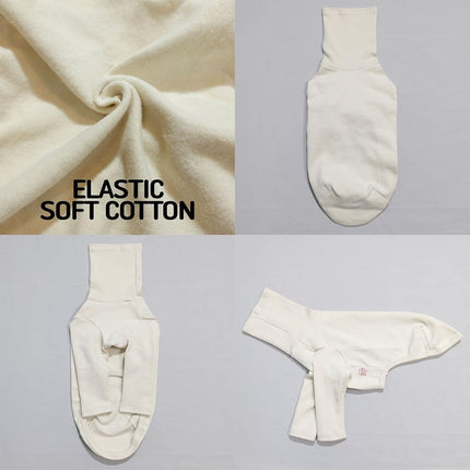 D Doggy Star Italian Greyhound Clothes Flexible T Shirts Whippet for Dogs (M,Solid Light Beige)