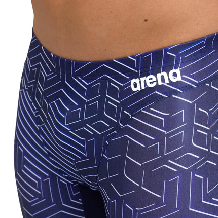 Arena Men's Performance Kikko Pro Swim Jammer Trunks, Navy/Navy Multi, 22