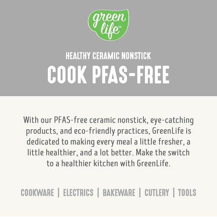 GreenLife Electric Rice Cooker, 3-Cups Uncooked/6-Cups Cooked, Removable PFAS-Free Nonstick Pot, One-Switch Design, Auto Keep Warm, Small Space Saving, Rice Paddle, Soup, Grains, Oatmeal, 1.5 QT