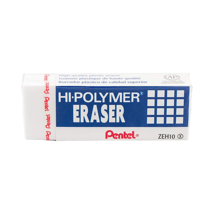 Pentel Hi-Polymer Block Eraser, Super XL White, 1-Pk (ZEH99BP)