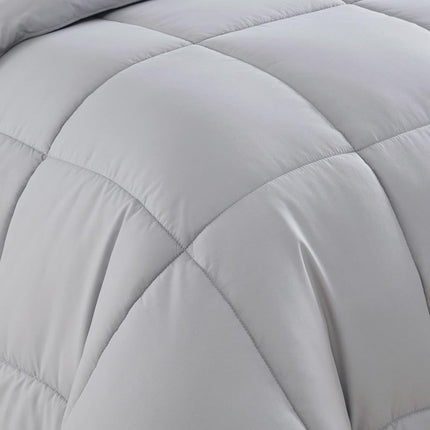 Sweet Home Collection Down Alternative Comforter All Season Warmth Luxurious Plush Loft Microfiber Fill Duvet Insert Bedding, Twin, Silver