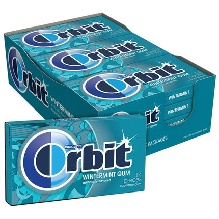 ORBIT Gum Wintermint Sugar-Free Chewing Gum, 12 Packs Bulk, 14 Pieces Each (168 Total)