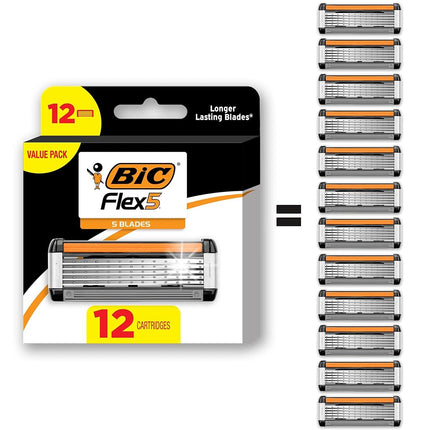 BIC Flex 5 Refillable Refill Razor Cartridges for 