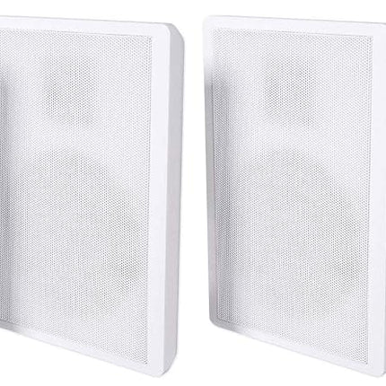 4 Altavoces delgados Rockville RockSlim blancos de 5,25" y 240W para cine en casa con montaje fácil en pared