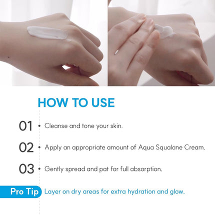 S.NATURE AQUA SQUALANE MOISTURIZING CREAM｜Inner Moisturizing, Fresh Absorbing, Moisture Glow｜2.70 fl.oz, 80ml