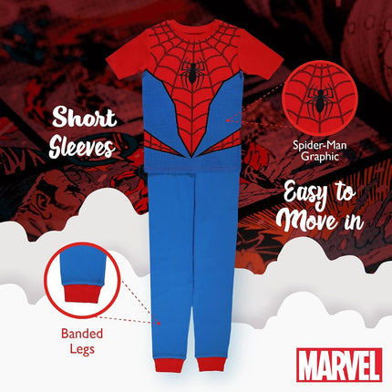 marvel womens 2-piece Snug Fit Cotton Pajama Set, Spider Costume, 6 US