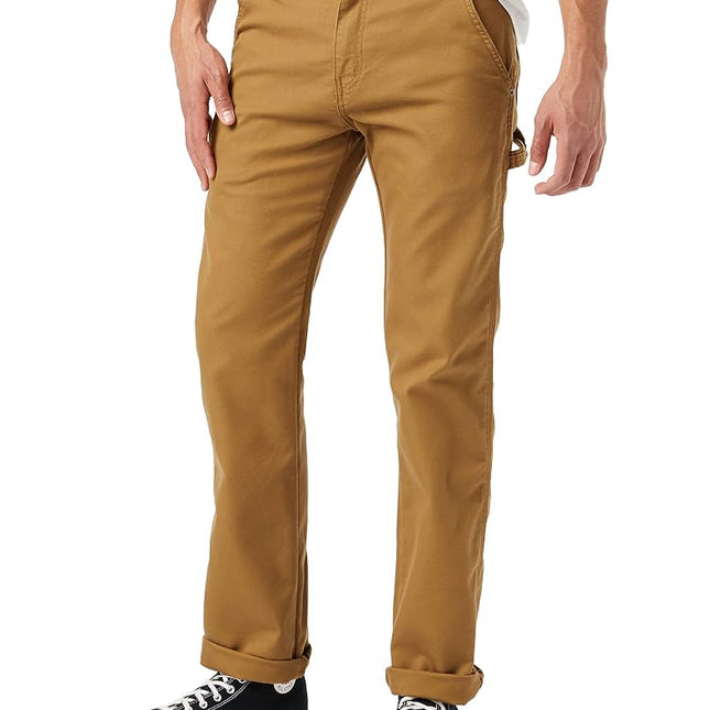 Dickies Mens Tough Max Duck Carpenter Pants, Stonewashed Brown Duck, 44W x 32L US