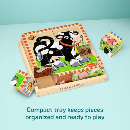 Melissa and Doug - Cube Puzzle - Farm - 16 Pieces