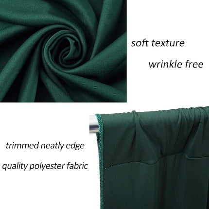 AK TRADING CO. 10 feet x 10 feet Black Polyester Backdrop Drapes Curtains Panels with Rod Pockets - Wedding Ceremony Party Home Window Decorations Hunter Green