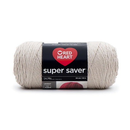Red Heart Super Saver Yarn-Oatmeal, Acrylic, 11.67 x 27.4 x 11.67 cm