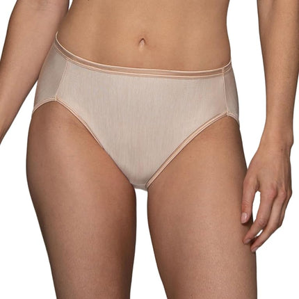 Vanity Fair Women's Illumination Hi Cut Panty 13108 Briefs, Rose Beige, X-Large / 8