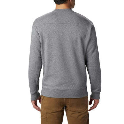 Columbia Men's Hart Mountain Ii Crew Hiking Shirt, Charcoal Heather, S