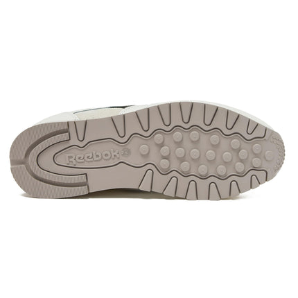 Reebok Men's Classic Leather Sneakers, Chalk/Chalk/Breakaway Green, 4.5 UK