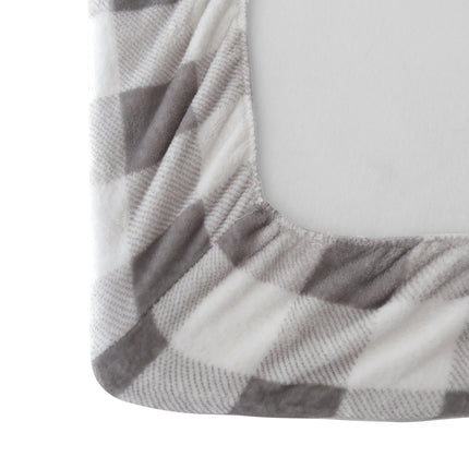 Juego de sábanas de franela de terciopelo de lujo de 4 piezas Elegant Comfort - Calidad premium - Cáligadas, antiestáticas, antipilling, de forro polar de franela de terciopelo afelpado con bolsillo profundo - Individual, gris búfalo