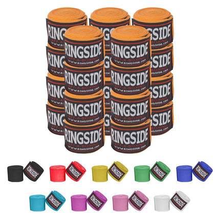 Ringside Mexican-Style Boxing Handwraps (10 Pack), 180", Neon Orange
