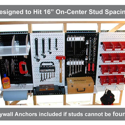 Wall Control 30-P-3232B Black Metal Pegboard Pack - (2) 32" Tall x 16" Wide Black Pegboards