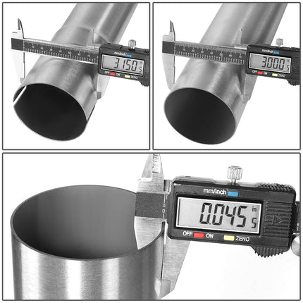 DNA MOTORING ZTL-PP-30-180-SS 180 Degree U-Bend DIY Custom Mandrel Exhaust Tubing,3" OD,Universal Fit,Polished Finish