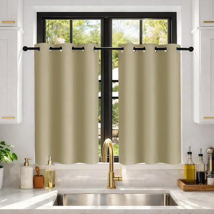 Deconovo Blackout Grommet Curtains � Thermal Insulated, Noise-Reducing, Sustainable & Easy-Care Drapes for Bedroom, Living Room & Office � Oeko-TEX Certified, Red, 52W x 45L Inch (Set of 2)