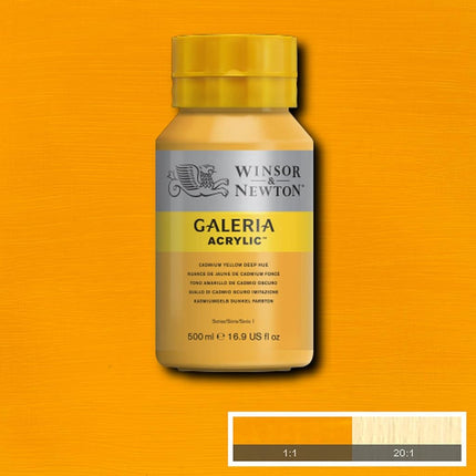 Winsor & Newton, Galeria Acrylic, Cadmium Yellow Medium Hue, 500ml