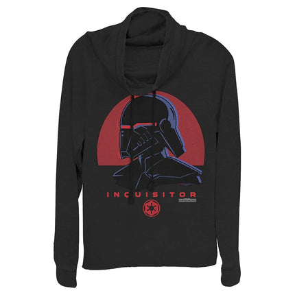 STAR WARS Junior's Jedi: Fallen Order Inquisitor Profile Cowl Neck Sweatshirt - Black - 4X Large, Black, 4X