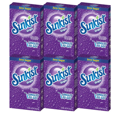 Sunkist Grape Zero Sugar Singles To Go Drink Mix P