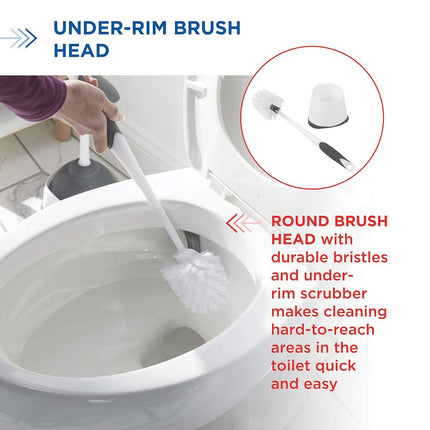 Clorox With Under Rim Brush, White