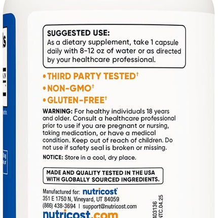 Nutricost Huperzine A Capsules 200 mcg, 240 Capsules - Non-GMO, Vegetarian Friendly