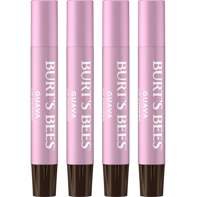 Burt's Bees Lip Shimmer, Guava, 2.7ml Tubes (4-pack)