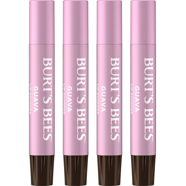 Burt's Bees Lip Shimmer, Guava, 2.7ml Tubes (4-pac