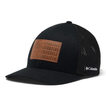 Columbia Unisex Rugged Outdoor Mesh Hat, Black/Tree Flag Patch, XX-Large